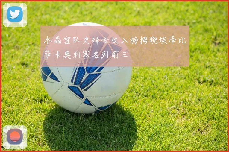 水晶宫队史转会收入榜揭晓埃泽比萨卡奥利塞名列前三
